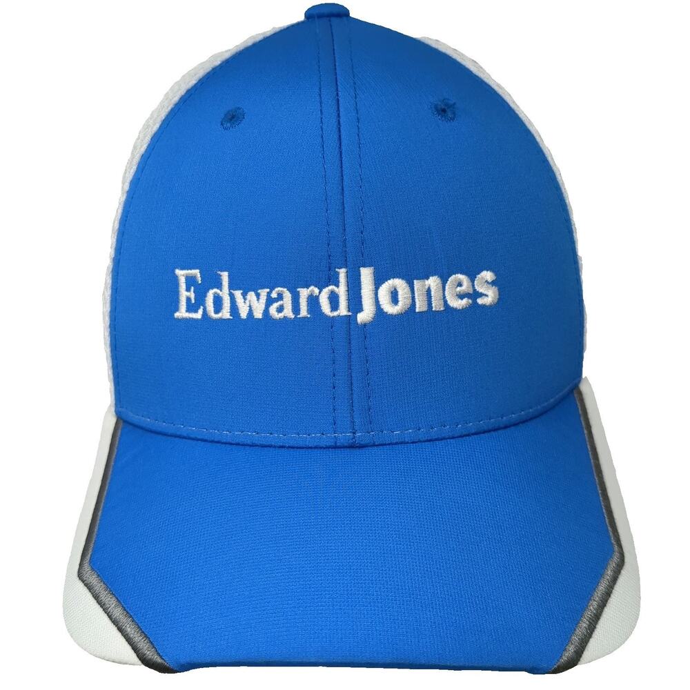 Adidas Baseball Cap Blue M Edward Jones TaylorMade Dodson Team Mesh Golf Hat